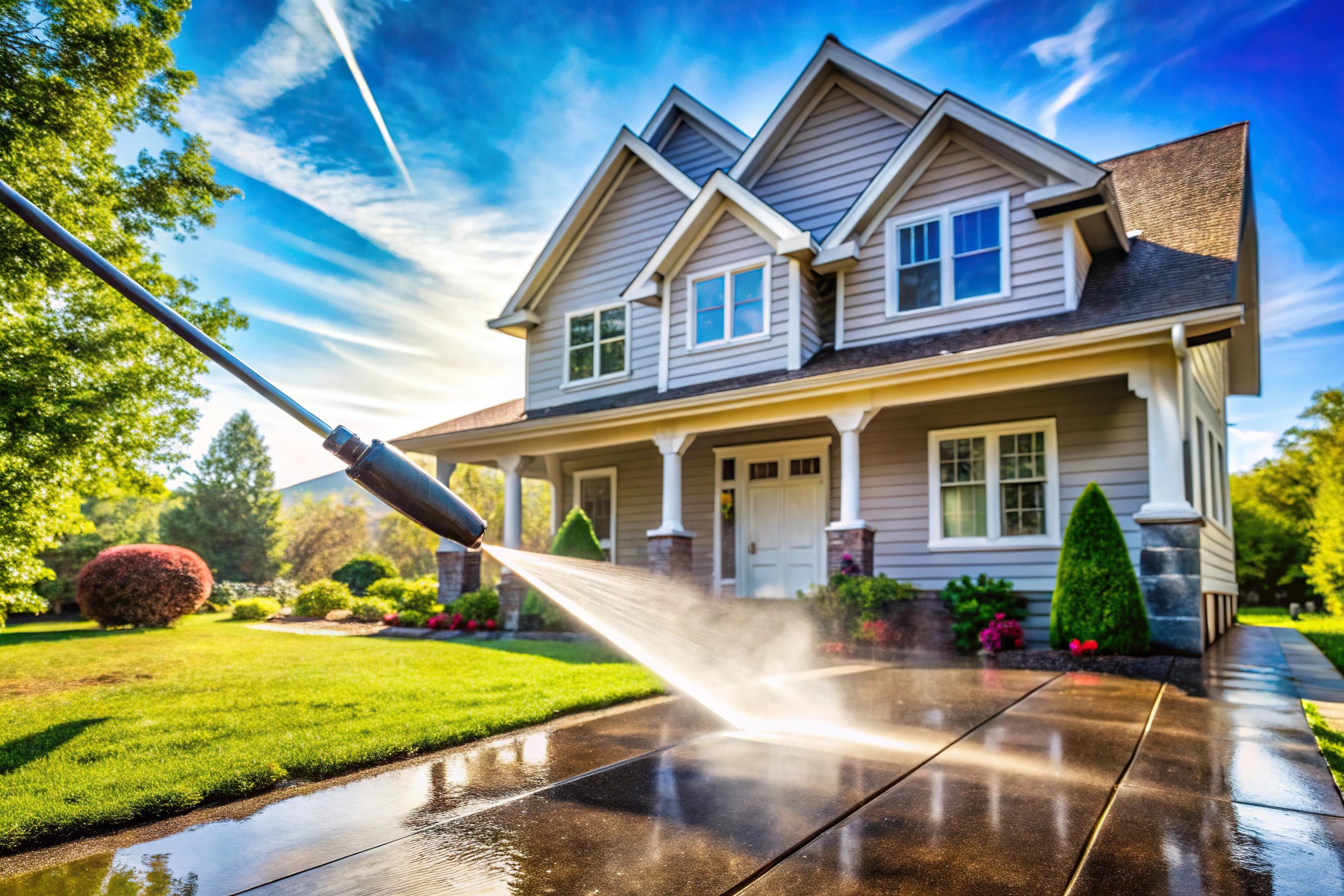 Raleigh home pressure washing