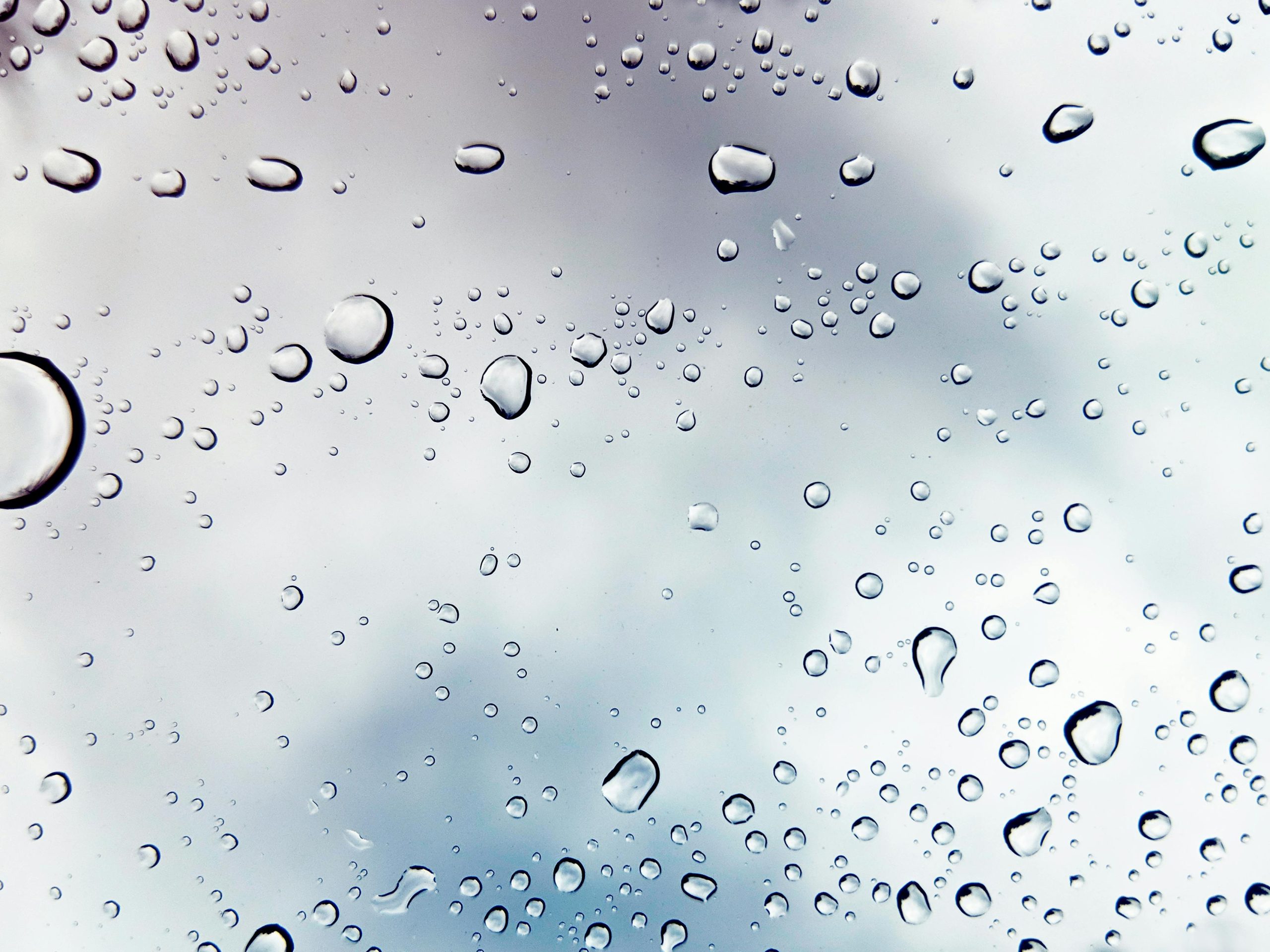 Water droplets on a window in Raleigh NC