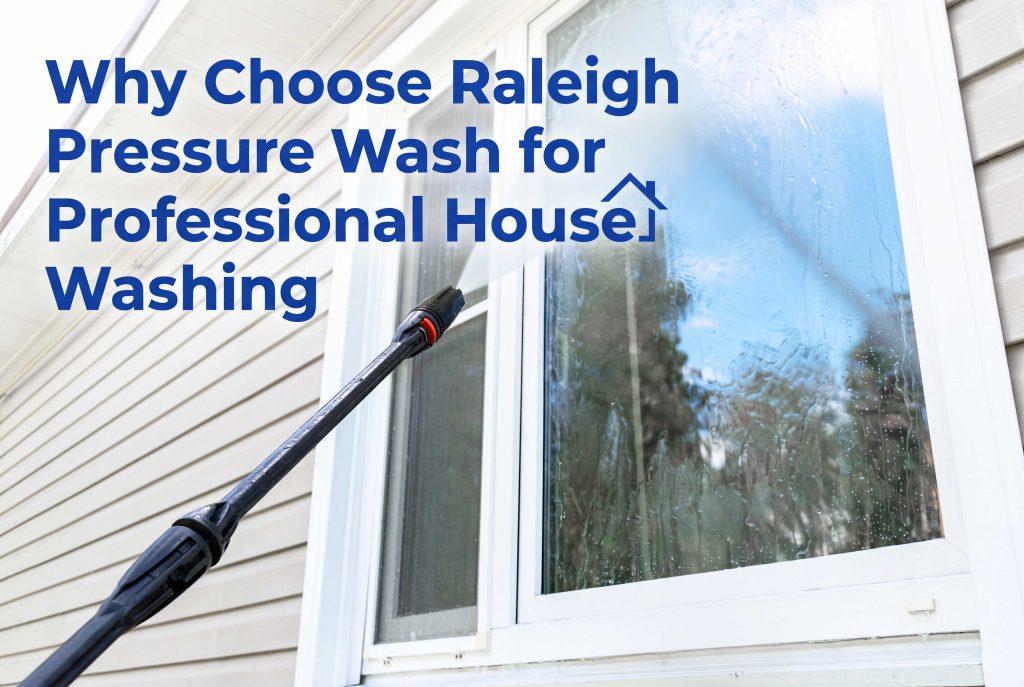 pressure washing house