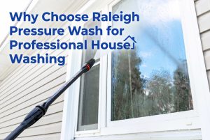 pressure washing house