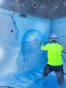 Hydroblasting for pool restoration