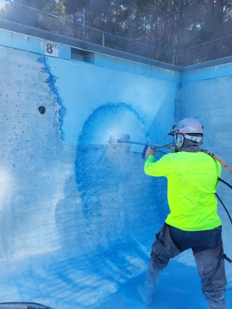 Hydroblasting for pool restoration