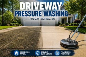 pressure washing driveway