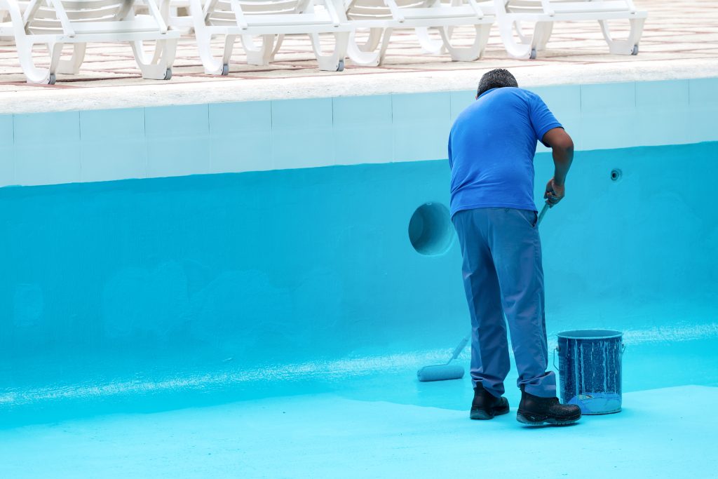 painting swimming pool in Raleigh