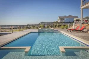 concrete pool resurface with white epoxy